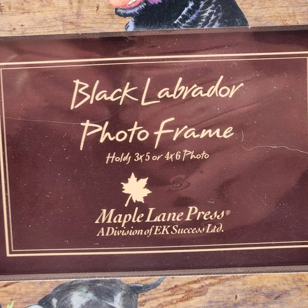 Black Lab Photo Frame Maple Lane Press 3x5 Or 4×6 New